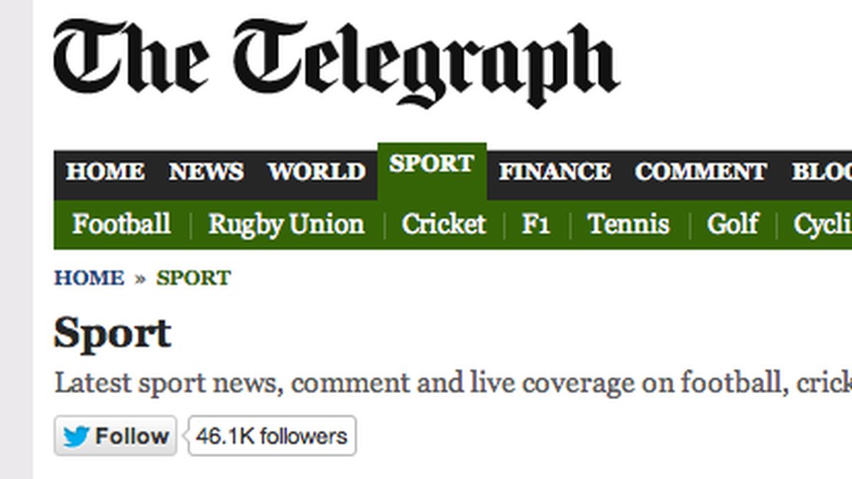 The Telegraph fokuserar på cykelsparken.